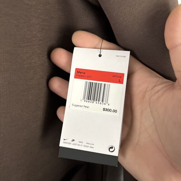 Nike Tech Fleece Reimagined Loose Fit Trench Coat FN0601-237 Brown Sz Large NWT - Picture 5 of 10